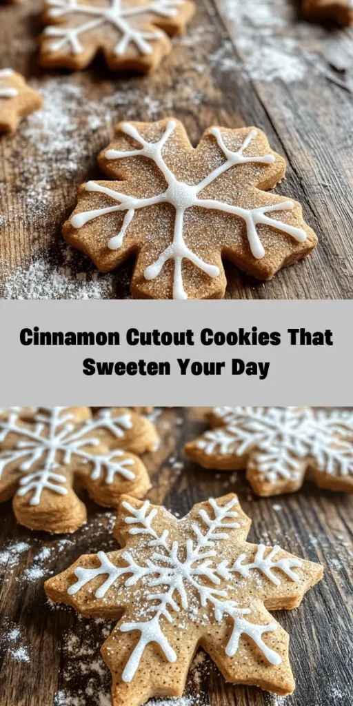 Indulge in the warmth of the holidays with these Sweet Spice Delight: Cinnamon Cutout Cookies! Perfect for family gatherings or cozy nights in, this recipe features a blend of cinnamon and nutmeg for a delightful flavor. Easy to make and fun to decorate, these cookies are a treat for the eyes and the taste buds. With a prep time of just 1 hour, you'll have about 36 delicious cookies to share (or keep to yourself!). Bake, decorate, and enjoy a taste of sweetness today!