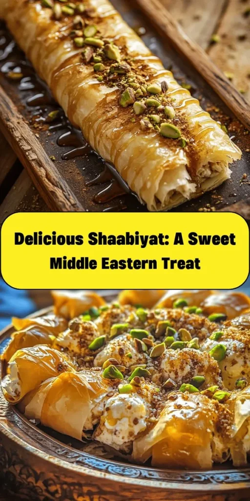 Indulge in the delightful flavors of Shaabiyat, a sweet Middle Eastern treat that’s perfect for any occasion. With layers of crispy phyllo pastry enveloping a rich filling of ricotta or Nabulsi cheese, semolina, and nuts, this dessert is drizzled with warm honey syrup for the ultimate sweetness. Whether you serve it warm or at room temperature, it's sure to impress. Follow our easy recipe and bring a taste of the Middle East to your kitchen!