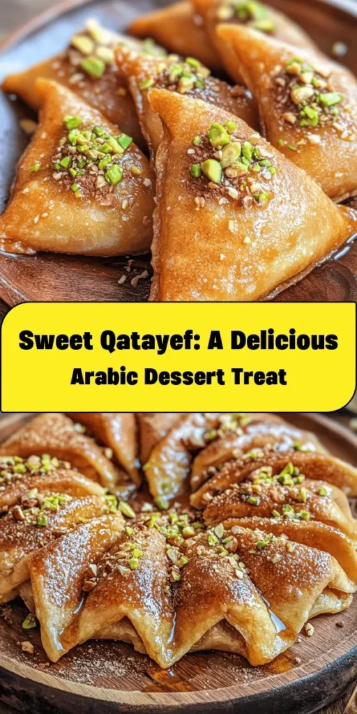 Indulge in the sweet and crispy delight of Qatayef, a perfect treat for any occasion! This recipe features fluffy pancakes filled with a rich mixture of walnuts and pistachios, spiced with cinnamon and a touch of rose water. After frying until golden brown, drizzle them with a homemade syrup for a finishing touch. Ideal for sharing, these delightful bites will impress your family and friends. Enjoy this deliciously unique dessert today!