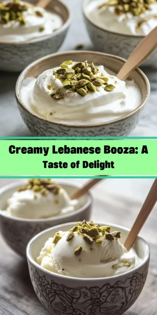 Indulge in the rich flavors of Lebanese Booza, a delightful creamy ice cream that’s perfect for any occasion. Made with whole milk, heavy cream, and a hint of mastic resin, this treat is infused with fragrant rose or orange blossom water. Garnished with crunchy pistachios, it’s a unique dessert that will impress your guests. Follow this simple recipe for a sweet escape that's ready to savor in just a few hours. Enjoy!