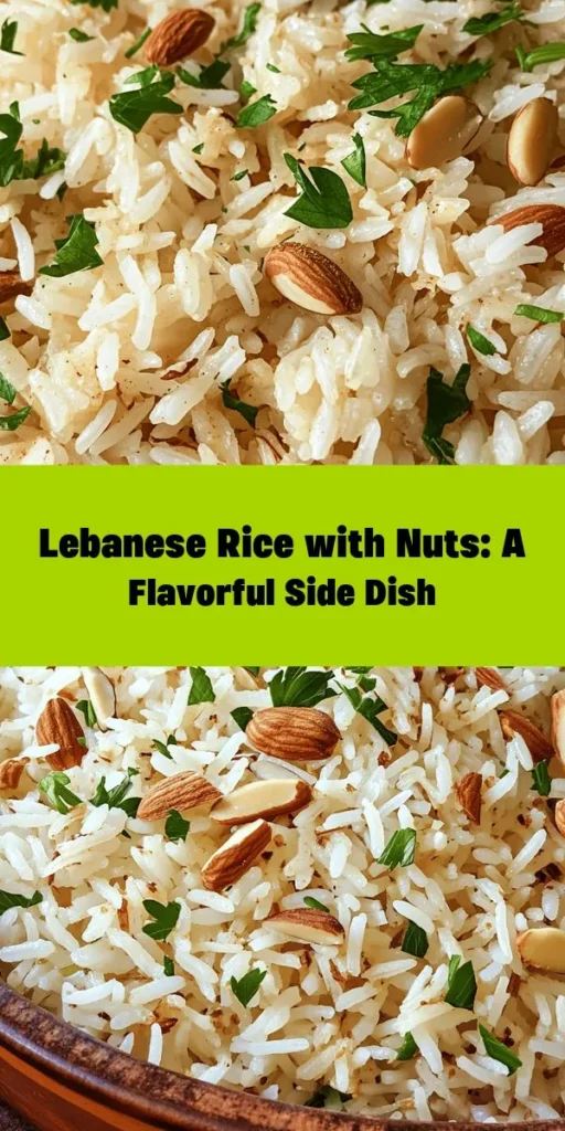 Indulge in the flavors of the Middle East with this aromatic Lebanese rice recipe. Made with basmati rice, savory spices, and a delightful mix of slivered almonds and pine nuts, it's a perfect side dish for any meal. The combination of cumin, cinnamon, and allspice adds warmth and depth to your table. Quick to prepare and a feast for the senses, this dish garnished with fresh parsley is sure to impress your guests and satisfy your cravings!