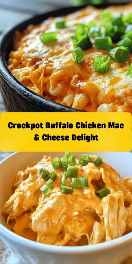 Elevate your comfort food game with this amazing Crockpot Buffalo Chicken Mac & Cheese! This creamy, spicy dish features tender shredded chicken simmered in a zesty buffalo sauce, combined with perfectly cooked elbow macaroni and a blend of cheeses that’ll have everyone coming back for seconds. Perfect for game days or cozy nights, this simple recipe takes just 15 minutes to prep and cooks to perfection while you go about your day. Don’t forget the green onion garnish for that extra kick!