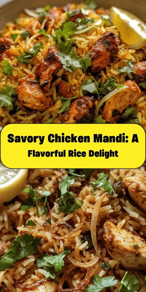 Discover the flavors of the Middle East with this delightful Mandi recipe! Perfectly seasoned chicken and aromatic basmati rice come together in a mouthwatering dish that's sure to impress. Start by marinating the chicken with a blend of spices, then sauté it with onions and tomatoes for rich flavor. Combine with soaked rice and let it simmer to perfection. Garnish with fresh cilantro and crispy onions. Serve with lemon wedges for a burst of freshness. Enjoy a hearty meal that's easy to make and utterly delicious!