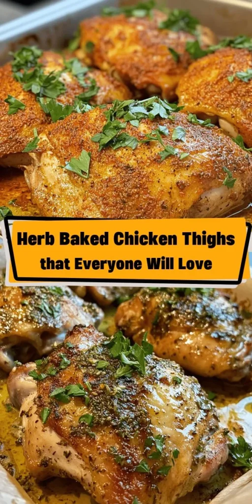 Savor the flavors of home with these herb-baked boneless skinless chicken thighs! This simple recipe combines juicy chicken with a delicious marinade of olive oil, garlic, onion powder, and fragrant herbs. After marinating, just pop them in the oven for 25-30 minutes until golden and tender. Perfect for a cozy dinner or meal prep! Garnish with fresh parsley and serve with your favorite sides for a complete meal. Enjoy the taste of comfort!