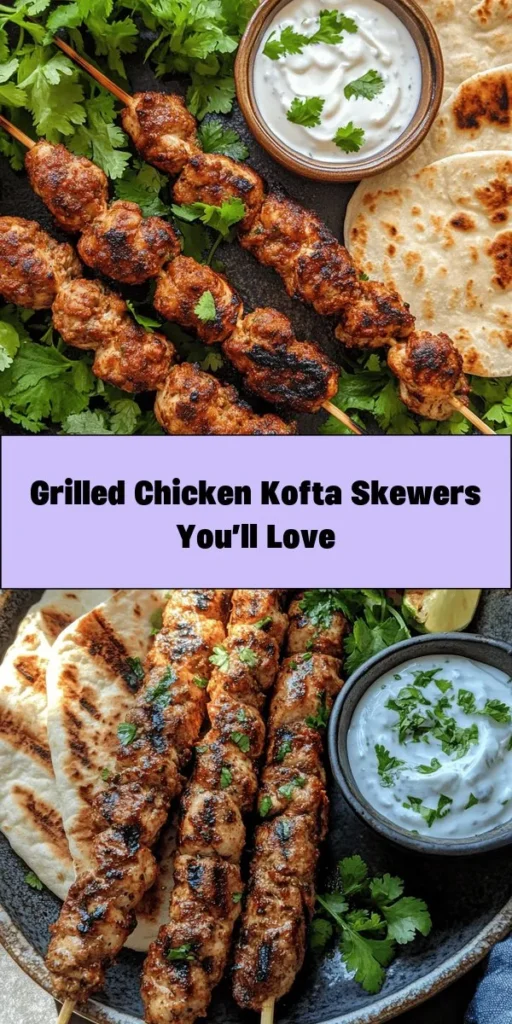 Elevate your dinner with these savory chicken kofta skewers! This easy recipe combines ground chicken with aromatic spices, fresh herbs, and citrus for a delicious flavor explosion. Perfect for grilling, these koftas can be enjoyed with pita bread and yogurt dip or tahini sauce. With just a bit of prep and a grill, you’ll have a delightful meal in no time. Ideal for weeknight dinners or entertaining guests, give them a try!