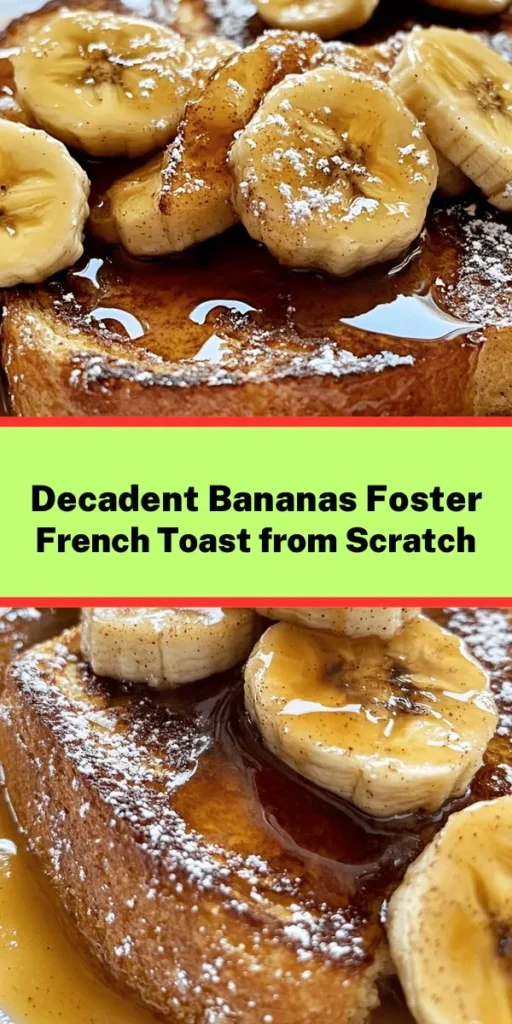 Indulge in a delightful breakfast with this Bananas Foster French Toast made from homemade banana bread! Perfectly ripe bananas create a moist loaf, and the rich Bananas Foster topping adds a decadent twist. With just a few simple ingredients, this recipe combines creamy, caramelized bananas and fluffy French toast for a delicious morning treat. Easy to follow and utterly satisfying, it’s a must-try for banana lovers! Enjoy the warmth and sweetness in every bite.