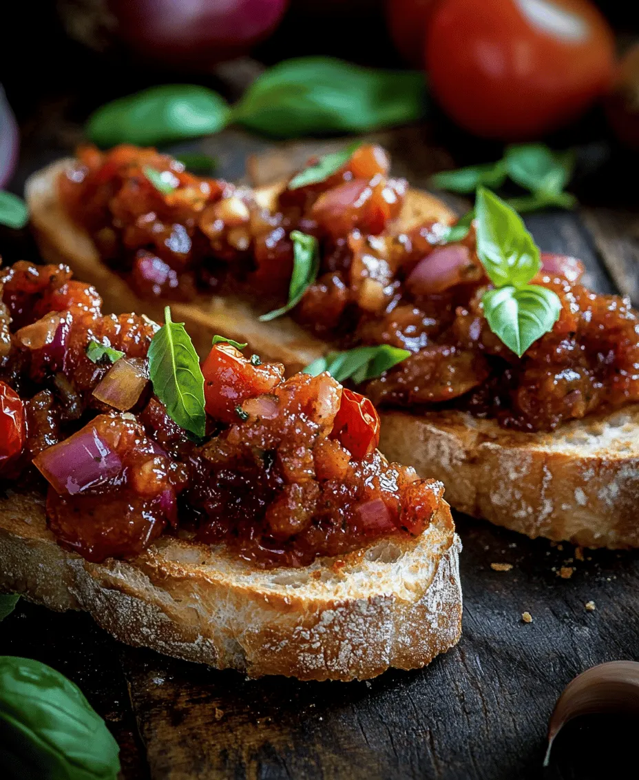 Bruschetta is a beloved Italian appetizer that embodies the spirit of la dolce vita, celebrating fresh ingredients and simple pleasures. Traditionally, it consists of grilled bread rubbed with garlic and topped with a variety of ingredients, most commonly diced tomatoes, basil, and olive oil. However, we are taking this timeless dish to new heights with a unique twist: tomato jam. This sweet and savory spread not only enhances the classic bruschetta but also elevates it to a new level of flavor that is sure to impress your guests.