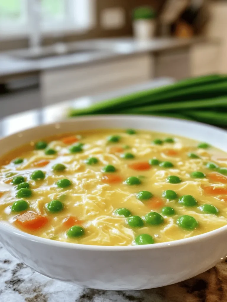Welcome to the world of the Simple & Savory Easy Egg Drop Soup, a comforting dish that effortlessly brings warmth and nourishment to your dining table. This delightful soup is not only quick and easy to prepare but also serves as a soothing remedy during chilly evenings or when you’re feeling under the weather. With its light yet flavorful broth, tender vegetables, and silky egg ribbons, it is no wonder this soup has become a staple in many households across the globe.