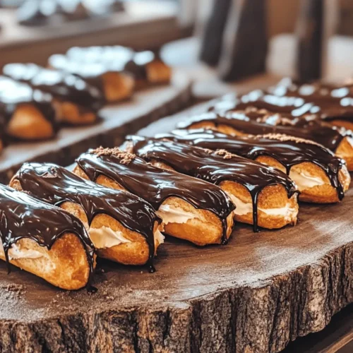 Choux pastry, or pâte à choux, is a light pastry dough used to make a variety of sweet and savory dishes, including éclairs, cream puffs, and gougères. Its unique texture results from the combination of water, butter, flour, and eggs, which creates a structure that allows the pastry to puff up during baking. The absence of any raising agents such as baking powder or yeast distinguishes choux pastry from other doughs; instead, it relies on steam generated from the moisture in the dough as it bakes.