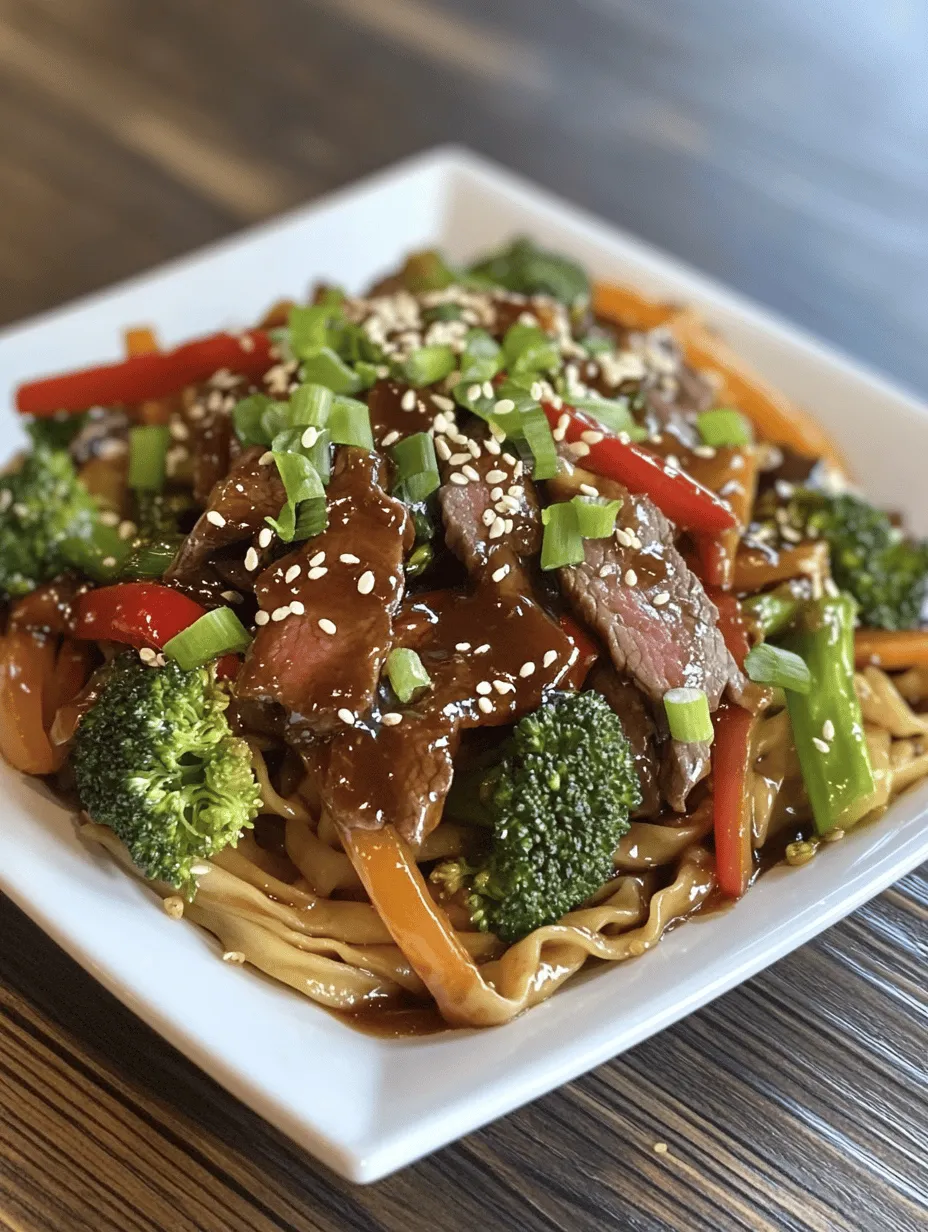 Savory Beef & Broccoli Lo Mein is a quintessential dish that brings together the bold flavors of Chinese-American cuisine and the comforting familiarity of a home-cooked meal. This dish is not just a feast for the taste buds; it also carries a rich cultural significance, embodying the fusion of traditional Chinese cooking techniques with the preferences of American diners. The combination of tender slices of beef, crisp broccoli, and soft, chewy lo mein noodles creates a delightful balance of textures and flavors that appeals to food lovers of all ages.
