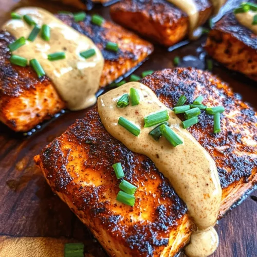 If you’re looking for a meal that combines rich flavors, healthy ingredients, and quick preparation, look no further than blackened salmon with creamy Dijon sauce. This dish not only delivers a punch of taste but also offers a nutritious option for dinner that can be enjoyed by the whole family. Salmon has become a culinary favorite due to its versatility and health benefits, making it a staple in kitchens around the world. With its tender, flaky texture and ability to absorb a variety of flavors, salmon is the perfect canvas for the bold, spicy notes of the blackening technique paired with the creamy, tangy Dijon sauce.