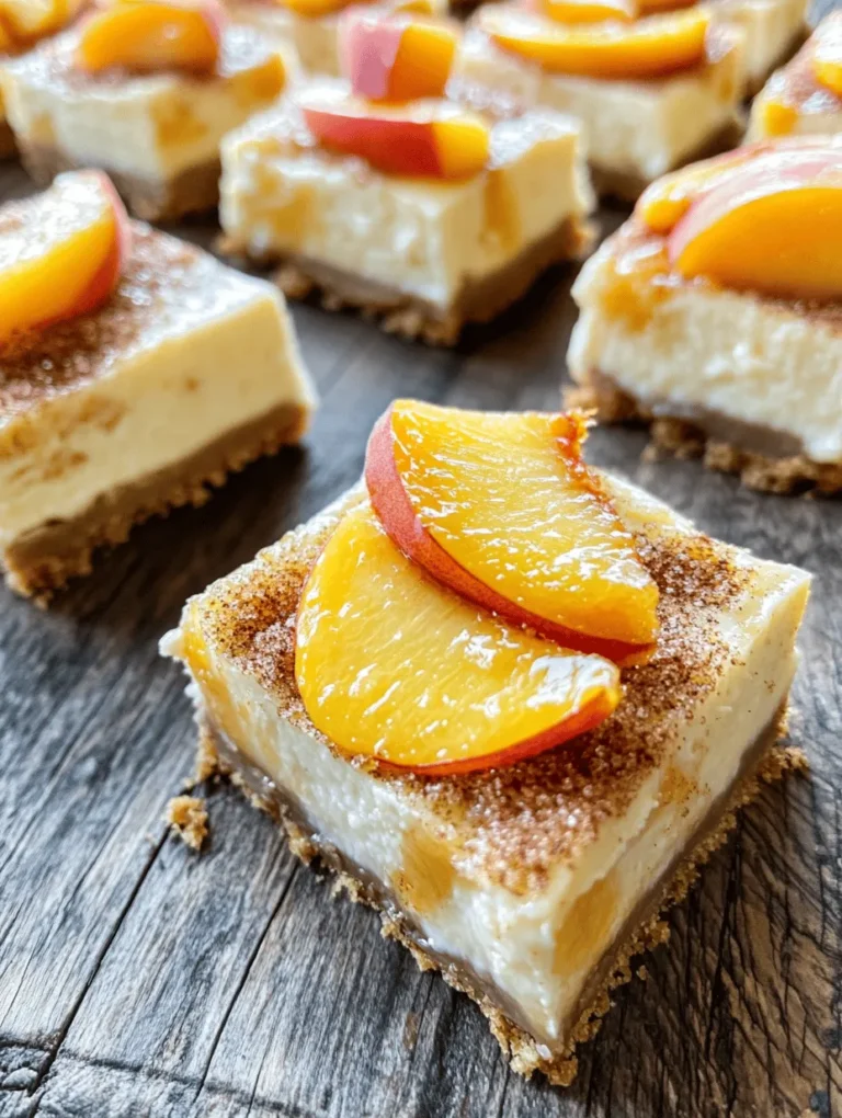 When the sun shines bright and the days grow longer, there's nothing quite like indulging in a dessert that captures the essence of summer. Enter the delightful combination of peaches and cream, a pairing that evokes memories of sun-soaked picnics and lazy afternoons. This irresistible flavor duo comes together beautifully in Peaches and Cream Cheesecake Bars, a treat that is as visually appealing as it is delicious.