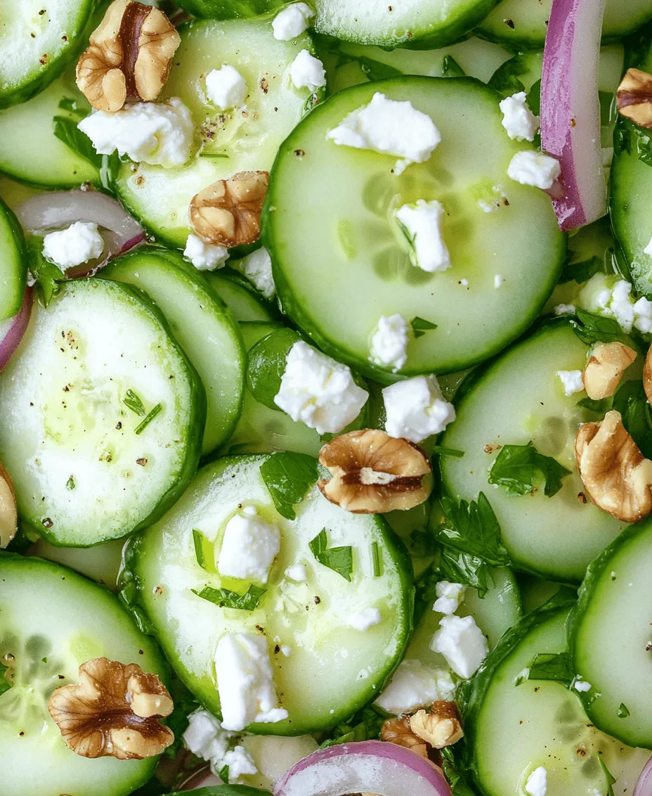 Cucumbers are often celebrated for their refreshing crunch and hydrating qualities. Low in calories yet high in important nutrients, they serve as an excellent base for salads. One of the most significant nutritional benefits of cucumbers is their high water content, which can contribute to hydration, particularly during warmer months. This makes cucumbers an ideal addition to a salad, as they not only add texture but also help keep you hydrated.