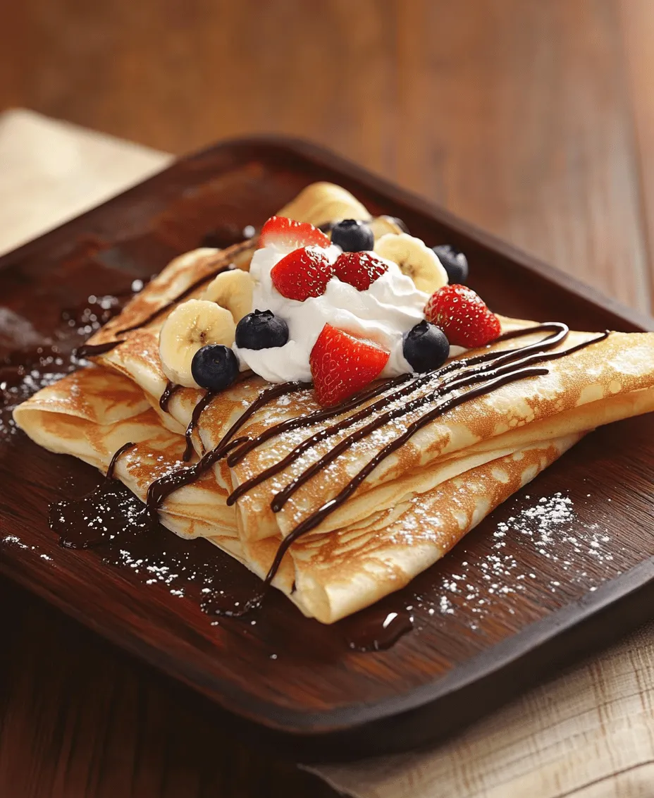 Crepes have a rich history that dates back to the 13th century in Brittany, France. Originally, they were made from buckwheat flour, giving rise to the savory galette, which is still popular today. However, the modern version, made with all-purpose flour, is what most people recognize and love today. The beauty of crepes lies in their thinness and flexibility, allowing them to be filled with a variety of ingredients, both sweet and savory.