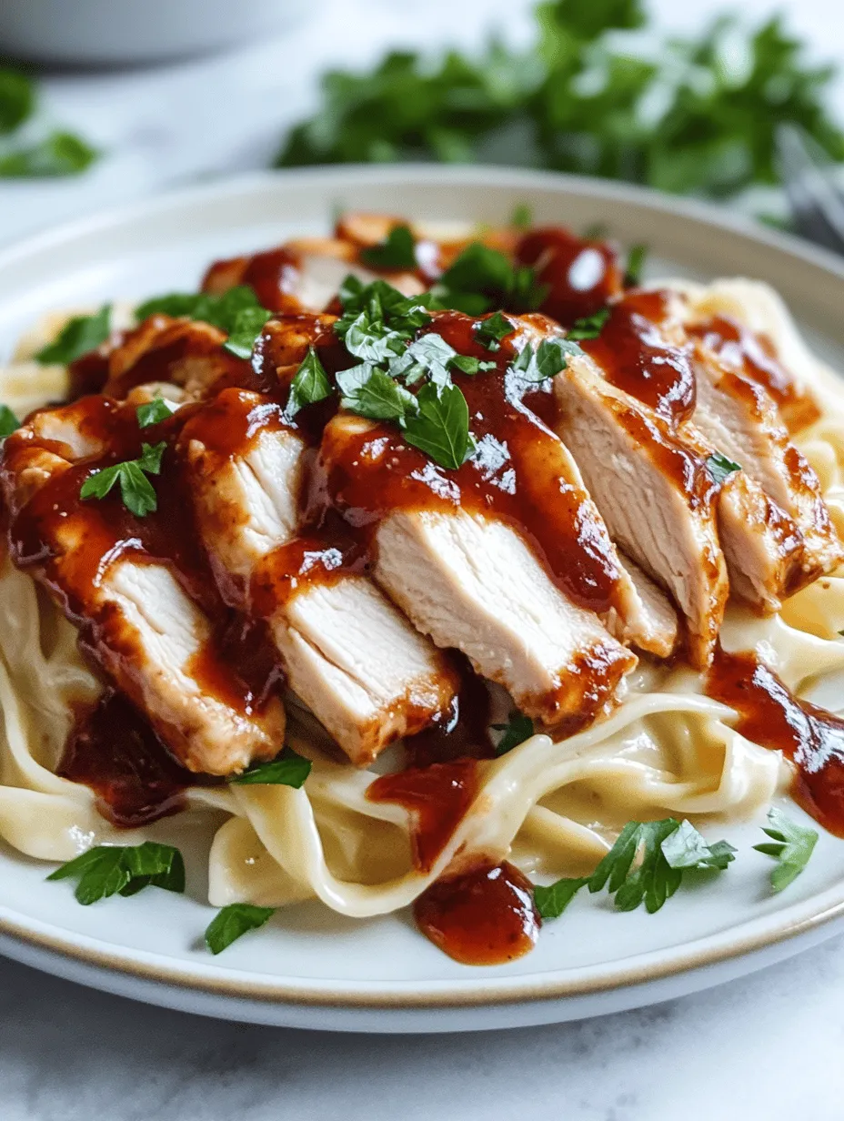 Creamy Cheddar BBQ Ranch Chicken Alfredo is a delightful and indulgent dish that brings together the rich flavors of creamy cheese, tangy ranch dressing, and smoky barbecue sauce. This comforting meal is perfect for busy weeknights or any occasion when you crave something hearty and satisfying. The combination of tender chicken, al dente fettuccine, and a luscious, flavor-packed sauce makes it a favorite among families and food enthusiasts alike.