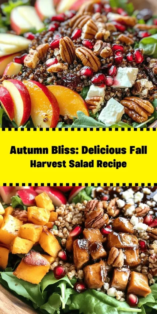 Celebrate the flavors of fall with this vibrant Fall Harvest Salad! Packed with nutrient-rich mixed greens, roasted butternut squash, and chewy farro, it's a delightful blend of textures and tastes. Tossed with sweet pomegranate seeds, crisp apples, crumbled feta, and candied pecans, this salad shines with a balsamic vinaigrette drizzle. Perfect for a cozy dinner or holiday gathering, it's as delicious as it is beautiful. Enjoy the season on your plate!