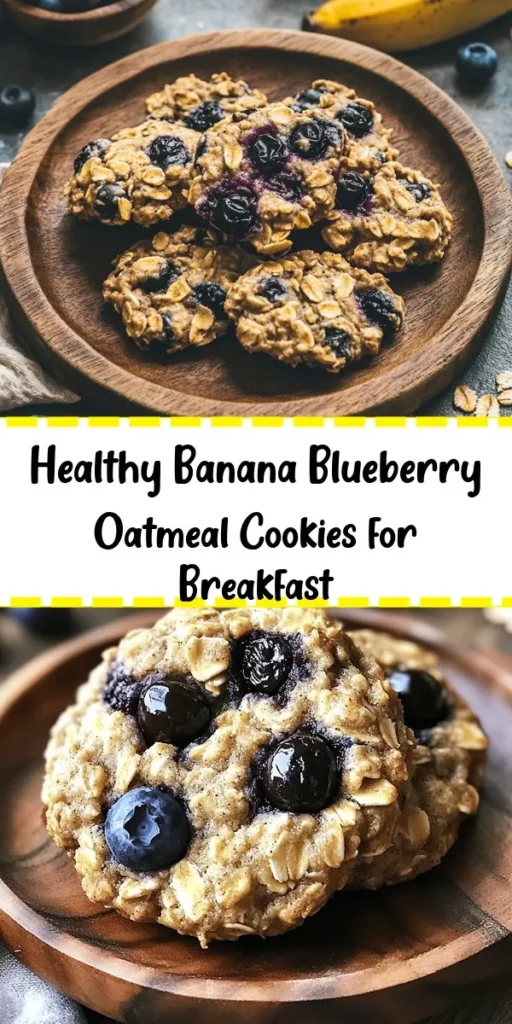 Start your day off right with these delicious Banana Blueberry Oatmeal Breakfast Cookies! Made with simple ingredients like ripe bananas, rolled oats, and fresh blueberries, these cookies are not only tasty but also nutritious. Perfect for a quick breakfast or snack, they are easy to make and ready in just 25 minutes. Feel free to customize with nuts or chocolate chips for an extra treat. Enjoy a wholesome bite of happiness today!