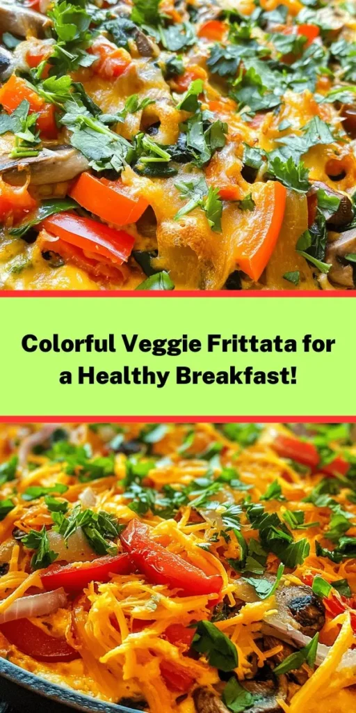 Enjoy a delicious and healthy Veggie Frittata Delight that’s perfect for breakfast or brunch! Packed with mixed bell peppers, mushrooms, and spinach, this frittata is not only nutritious but also bursting with flavor. With just 10 minutes of prep and 30 minutes total cooking time, you can whip up this satisfying dish effortlessly. Top it with cheese and garnish with fresh parsley for a delightful presentation. Serve warm or at room temperature – it’s a crowd-pleaser!