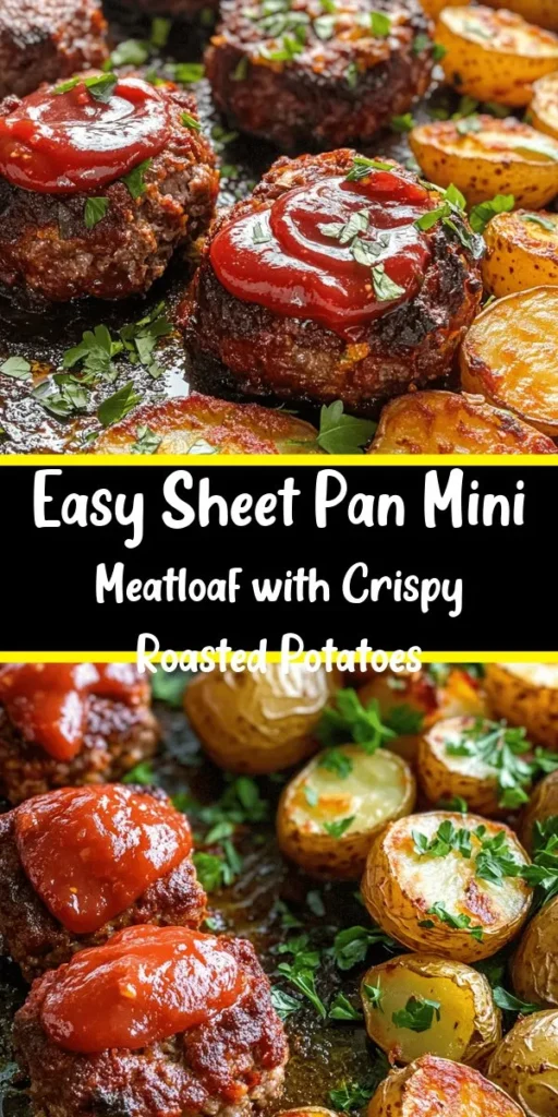 This Sheet Pan Mini Meatloaf and Roasted Potatoes recipe is the perfect weeknight dinner that brings comfort and flavor to your table. In just 50 minutes, whip up juicy mini meatloaves with ground beef, Parmesan, and Italian herbs, paired with crispy roasted baby potatoes seasoned to perfection. It’s easy to make, requires minimal cleanup, and is sure to please the whole family. Get ready to savor this delicious one-pan meal!