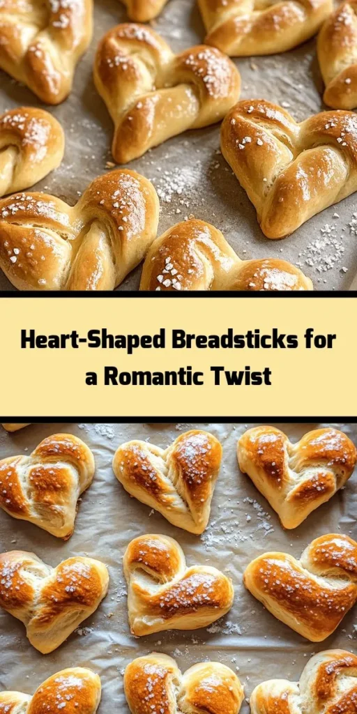 Create sweet moments with these adorable heart-shaped breadsticks! Perfect for any occasion, this easy recipe combines flour, sugar, and olive oil to form a soft dough that’s shaped into delightful hearts. Bake until golden brown and brush with melted butter for a tasty finish. Serve them warm with marinara sauce or your favorite dip for a delicious treat everyone will love. Easy to make and even easier to share!