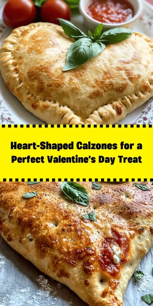 Surprise your sweetheart this Valentine’s Day with these adorable heart-shaped calzones! Made with a simple homemade dough and filled with creamy ricotta, gooey mozzarella, and your choice of pepperoni or veggies, these delicious treats are a perfect love-filled meal. Easy to bake and fun to make, serve them warm alongside marinara sauce for dipping and garnish with fresh basil. A romantic, tasty way to celebrate love!