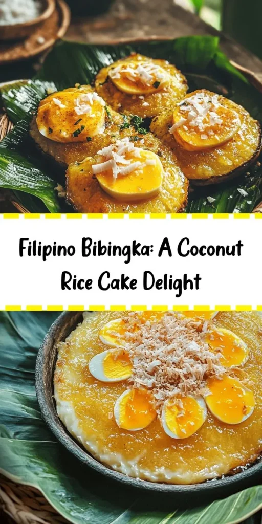 Indulge in the delicious flavors of Authentic Filipino Bibingka Delight! This delightful rice cake is made with rice flour, coconut milk, and grated coconut, creating a moist and flavorful treat. Simply mix your ingredients, pour the batter into banana leaf-lined pans, and bake until golden. Serve warm topped with salted egg, cheese, or extra coconut for an unforgettable taste. Perfect for celebrations or cozy afternoons. Try this easy recipe and bring the taste of the Philippines home!