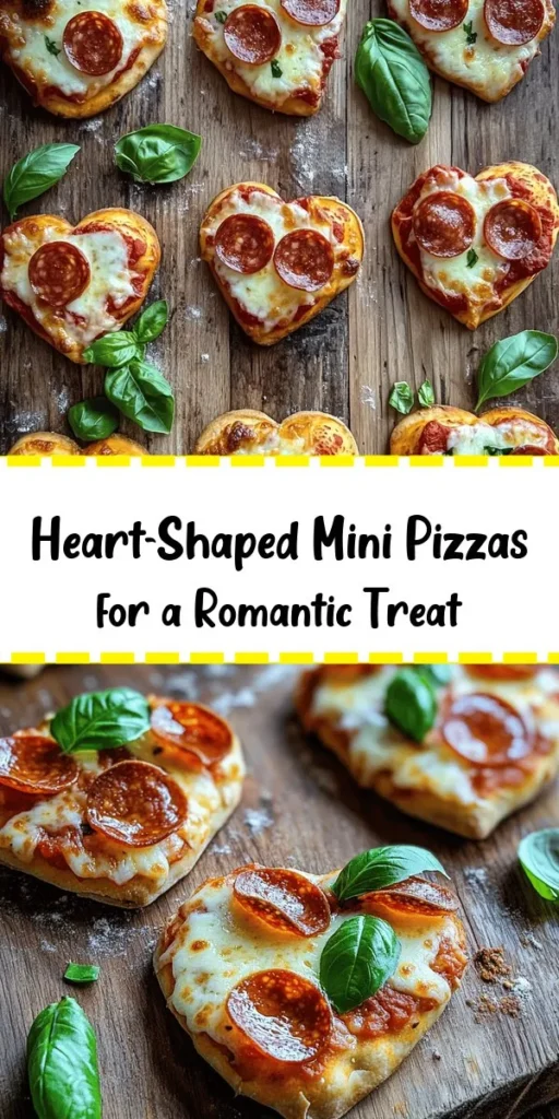 Fall in love with these adorable mini heart-shaped pizzas! Perfect for date night, celebrations, or just a fun family dinner, these homemade pizzas are easy to make and customizable with your favorite toppings. With a simple dough made from flour, yeast, and olive oil, plus gooey mozzarella and zesty marinara sauce, they’re both delicious and cute! Bake until golden and bubbly for a romantic treat that’s sure to impress.