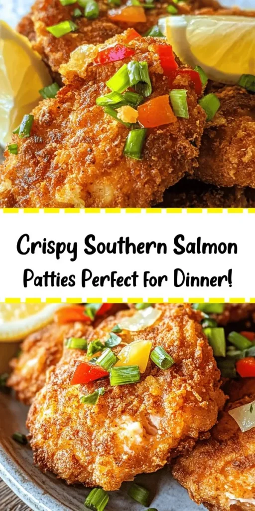 Craving a delicious twist on dinner? Try these crispy Southern fried salmon patties! Made with wild-caught salmon, fresh veggies, and a blend of flavorful spices, these patties are easy to make and packed with flavor. Simply mix, form, chill, and fry for a golden brown treat that everyone will love. Serve them warm with lemon wedges or your favorite dipping sauce. Perfect for a weeknight meal or a special gathering!
