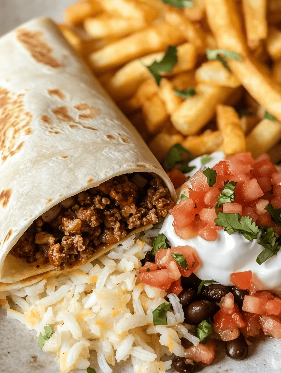 When it comes to comfort food, few dishes combine the savory, cheesy goodness of Mexican cuisine quite like Cheesy Beef Burritos with Crispy Fries. This delightful dish brings together the best of both worlds: the warm, wrapped flavors of a classic burrito and the satisfying crunch of perfectly cooked fries. Whether you’re looking to impress guests at a family gathering, need a quick weeknight dinner solution, or simply want to indulge in something delicious, this recipe ticks all the boxes.