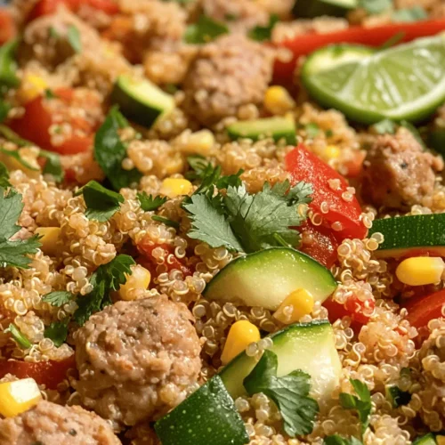 Are you in search of a dish that combines bold flavors, health benefits, and ease of preparation? Look no further than the Spicy Chicken Sausage & Quinoa Skillet. This one-pan wonder not only satisfies your taste buds but also nourishes your body, making it the perfect choice for busy weeknights or leisurely weekend meals.