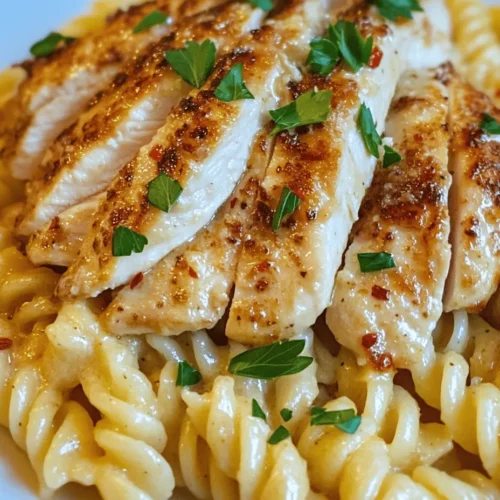 If you're looking for a dish that perfectly balances comfort and indulgence, then Creamy Garlic Butter Chicken and Rotini in Parmesan Sauce is your answer. This delightful recipe showcases the rich and savory flavors of garlic and butter while enveloping tender chicken and rotini pasta in a luscious, creamy sauce. The combination of these elements results in a meal that not only satisfies hunger but also warms the heart, making it an excellent choice for family dinners or special occasions.