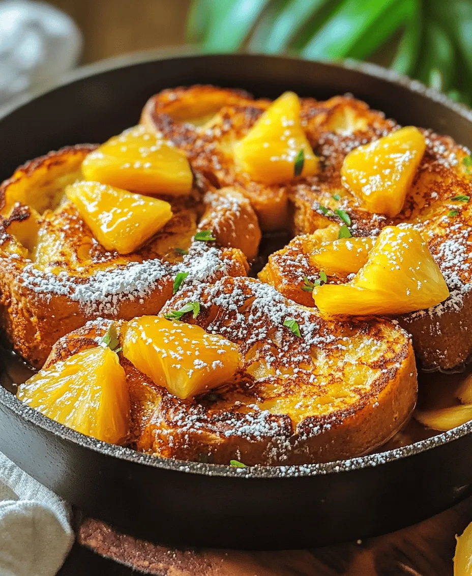 Welcome to a tropical escape right in your kitchen with our Pineapple Paradise Hawaiian Roll French Toast! This delightful dish takes the classic French toast to new heights, infusing it with vibrant flavors reminiscent of sunny beaches and lush landscapes. Inspired by the sweet and fluffy Hawaiian rolls, this recipe is a celebration of indulgence, combining the richness of custard-soaked bread with the bright notes of fresh pineapple.