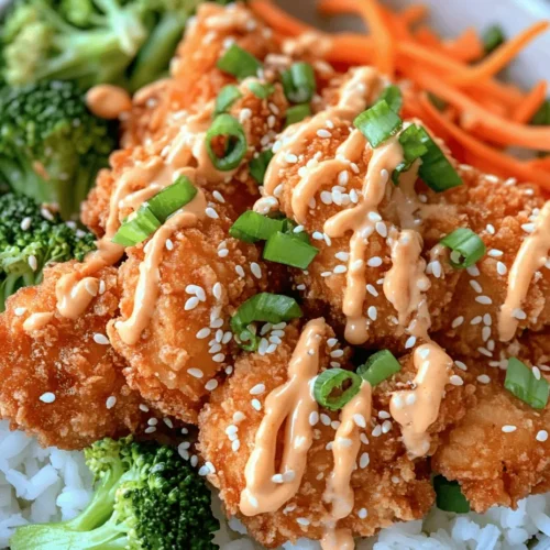 The Bang Bang Chicken Bowl has its roots in Asian culinary traditions, particularly drawing influences from Chinese and Thai cuisine. The dish is often characterized by its unique combination of textures and flavors, making it a favorite for those who appreciate a well-rounded meal. At the heart of the dish is the concept of balance, blending protein, grains, vegetables, and a standout sauce to create a fulfilling dining experience.