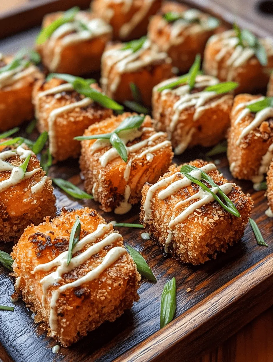 Are you looking for a dish that combines crunch, spice, and a delightful burst of flavor? Look no further than crispy Bang Bang salmon bites. This mouthwatering appetizer not only satisfies your cravings but also adds an elegant touch to any gathering, from casual family dinners to upscale parties. The beauty of these salmon bites lies in their perfect marriage of textures—crispy on the outside while remaining tender and juicy on the inside—a combination that is hard to resist.
