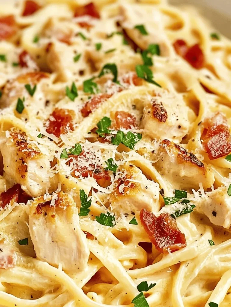 Chicken Carbonara is a classic Italian dish that has captured the hearts and palates of food lovers around the globe. Known for its creamy texture and rich flavors, this comforting pasta dish is a staple in many households. Originating from Rome, traditional Carbonara is typically made with guanciale, eggs, and Pecorino Romano cheese, creating a sauce that clings beautifully to the pasta. However, the inclusion of chicken elevates this dish, making it not only more accessible but also a heartier option for those looking to satisfy their hunger.