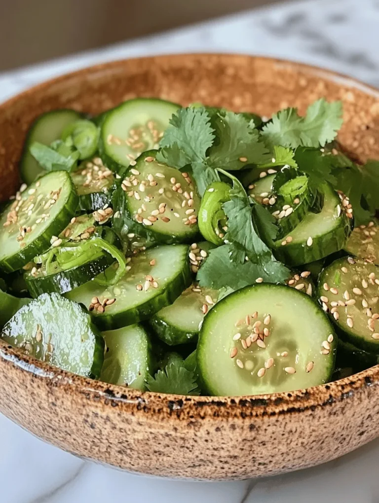 Asian cucumber salads have gained significant popularity in culinary circles, celebrated for their refreshing and vibrant flavors. These salads are not only a staple in various Asian cuisines but have also become a beloved dish across the globe, enjoyed by food enthusiasts and health-conscious eaters alike. The appeal of an Asian cucumber salad lies in its ability to deliver a burst of freshness while being incredibly easy to prepare, making it a go-to side dish for any meal.