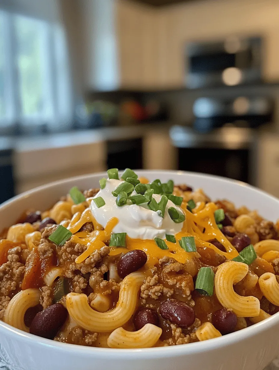 Chili Mac Delight is a delicious and satisfying dish that beautifully combines the rich, hearty flavors of chili with the comforting texture of macaroni. This crowd-pleaser has earned a special place in the hearts and homes of many, making it a go-to option for family gatherings and weeknight dinners alike. With its simple ingredients and straightforward cooking process, you can whip up this delightful meal in just 30 minutes, making it a perfect choice for busy individuals and families looking for a quick, filling meal.