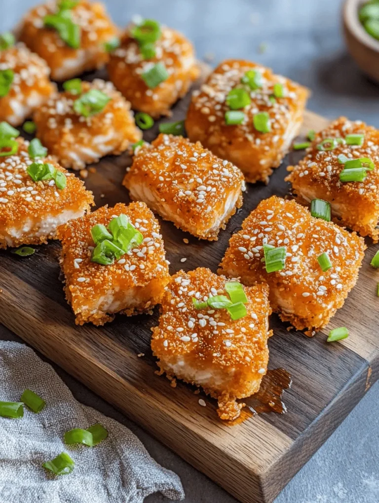 When it comes to making Crispy Honey Garlic Salmon Bites, the quality of the salmon is paramount. Fresh salmon not only offers a superior taste experience but also boasts numerous nutritional benefits. Rich in omega-3 fatty acids, salmon is known for its heart-healthy properties, making it an excellent choice for those looking to maintain a balanced diet. These healthy fats are also linked to improved brain function and reduced inflammation.