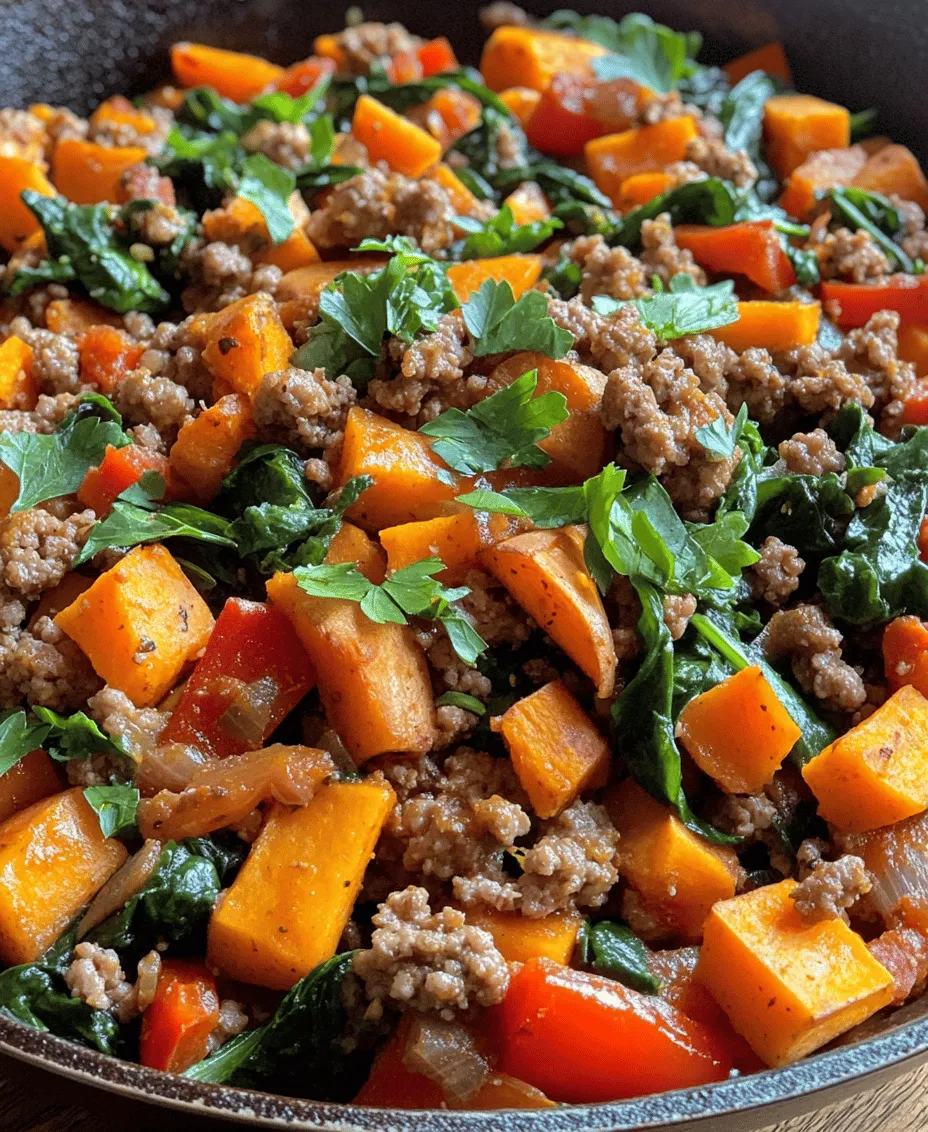 Welcome to a culinary adventure that brings together the wholesome goodness of ground turkey and sweet potatoes in a delightful one-pan meal! The Savory Ground Turkey & Sweet Potato Skillet is not just a recipe; it's a celebration of flavors that promises a nutritious and satisfying dining experience. This dish is perfect for busy weeknights when you crave something delicious yet easy to prepare. Packed with protein, vitamins, and minerals, it offers a well-rounded meal that your family will love.