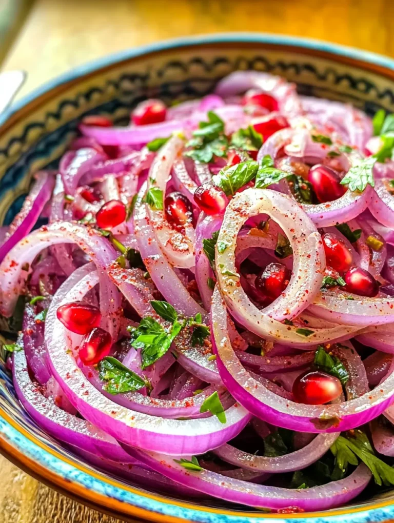 Zesty Sumac Onions are a vibrant, tangy dish that brings a burst of flavor to any meal. This simple yet delicious recipe features red onions marinated in a zesty dressing made from sumac, olive oil, and fresh lemon juice. The result is a dish that is not only visually appealing but also packed with nutrients and flavor. The use of fresh ingredients in culinary practices elevates the overall dining experience, making this dish a must-try for anyone looking to enhance their meals with unique flavors.