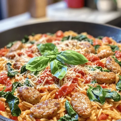 In the hustle and bustle of daily life, finding a meal that is both quick to prepare and packed with flavor can seem like a daunting task. Enter the Creamy Chicken Sausage Orzo Skillet—a delightful one-pan dish that brings the family together around the dinner table. This recipe seamlessly combines the savory flavors of chicken sausage, the unique texture of orzo pasta, and a medley of vibrant ingredients to create a meal that is as satisfying as it is simple.