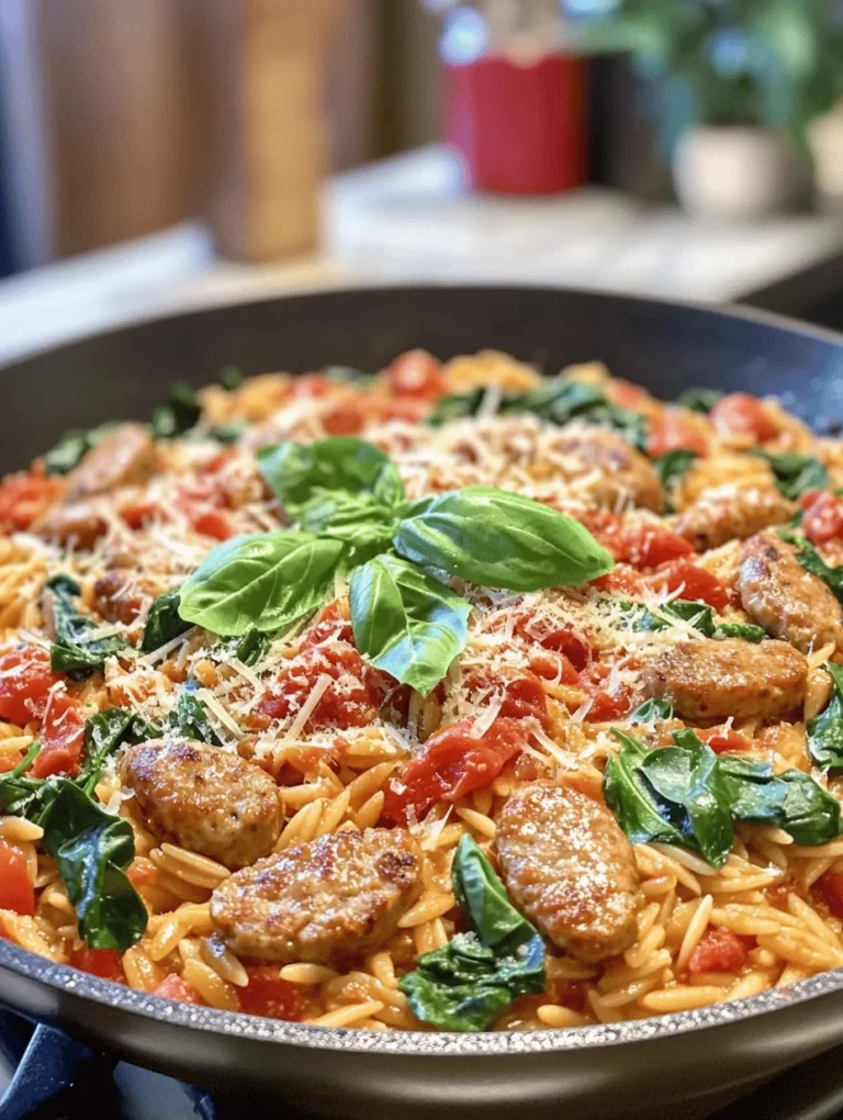 In the hustle and bustle of daily life, finding a meal that is both quick to prepare and packed with flavor can seem like a daunting task. Enter the Creamy Chicken Sausage Orzo Skillet—a delightful one-pan dish that brings the family together around the dinner table. This recipe seamlessly combines the savory flavors of chicken sausage, the unique texture of orzo pasta, and a medley of vibrant ingredients to create a meal that is as satisfying as it is simple.