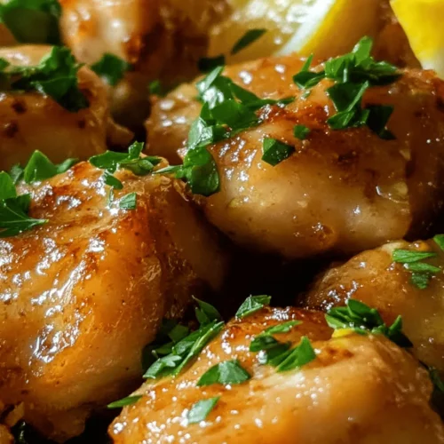 Garlic Butter Chicken Bites are a culinary delight that has gained immense popularity among home cooks for their simplicity and rich flavor. This dish perfectly encapsulates the essence of comfort food while providing a quick and satisfying meal option for busy weeknights or festive gatherings. With its tender chicken pieces enveloped in a luscious garlic butter sauce, this recipe appeals to a wide range of palates, making it a family favorite.