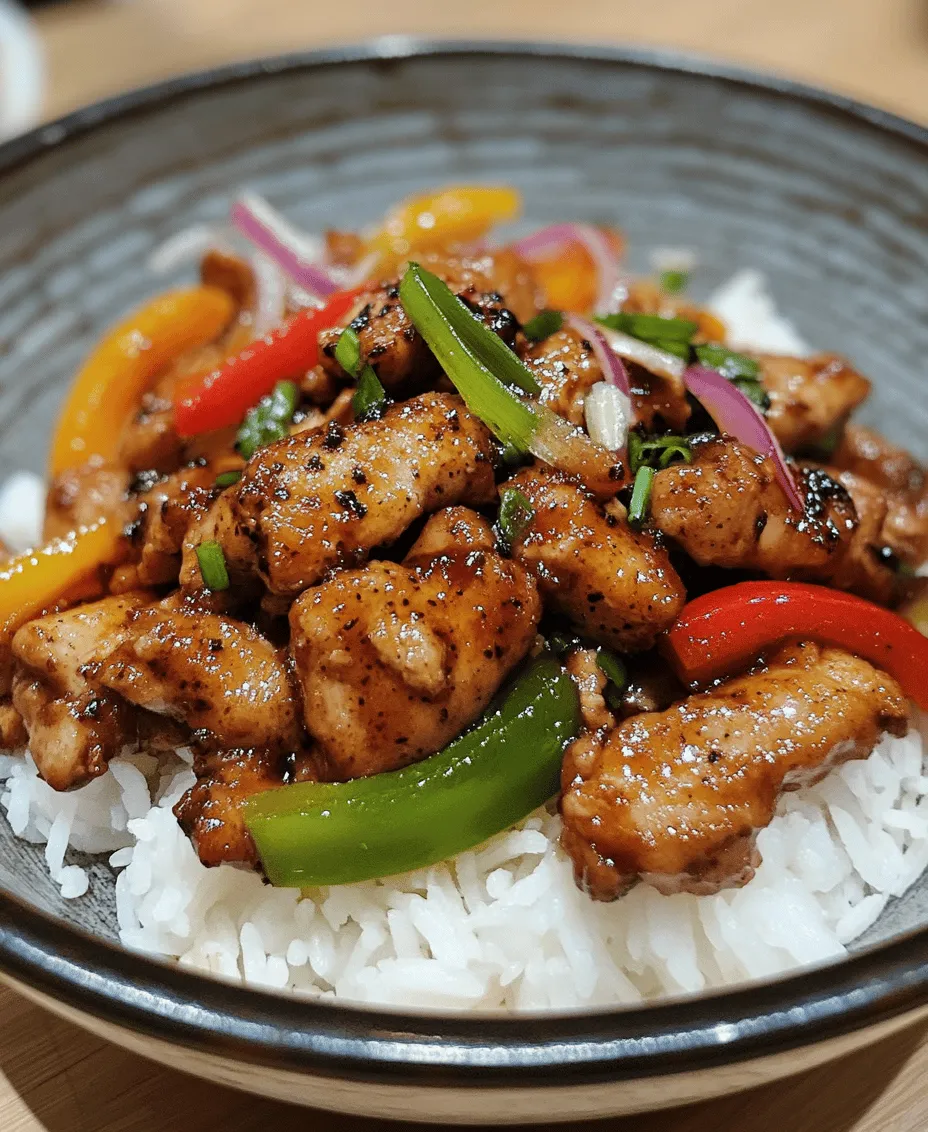 Spicy Black Pepper Chicken is a vibrant dish that brings an authentic taste of Asian cuisine right to your kitchen. Known for its bold flavors and aromatic spices, this dish has captivated palates around the world. The star of the show is the tender chicken, coated in a rich blend of spices and sauces that create a savory explosion of flavor with every bite. The appeal of Spicy Black Pepper Chicken lies not only in its delicious taste but also in its versatile nature—perfect for a weeknight dinner or as a standout dish at gatherings.