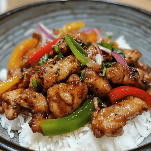 Spicy Black Pepper Chicken is a vibrant dish that brings an authentic taste of Asian cuisine right to your kitchen. Known for its bold flavors and aromatic spices, this dish has captivated palates around the world. The star of the show is the tender chicken, coated in a rich blend of spices and sauces that create a savory explosion of flavor with every bite. The appeal of Spicy Black Pepper Chicken lies not only in its delicious taste but also in its versatile nature—perfect for a weeknight dinner or as a standout dish at gatherings.