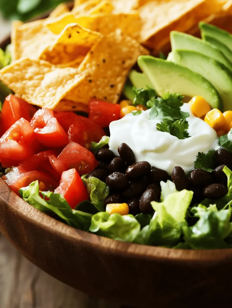 The Bountiful Taco Salad Fiesta is a vibrant and wholesome dish that brings together the bold flavors of traditional Mexican cuisine in a healthy, easy-to-make salad. With its colorful array of ingredients and tantalizing taste, this recipe has become a favorite among families looking for a quick yet satisfying meal. Whether you are hosting a festive gathering or simply seeking a nutritious option for a weeknight dinner, this taco salad offers a delightful combination of textures and flavors that will please any palate.