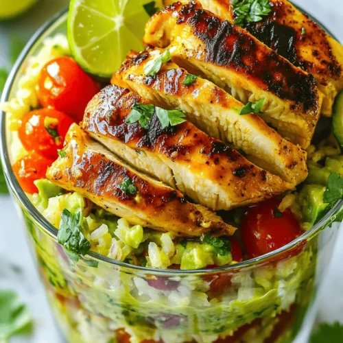 Looking for a dish that tantalizes your taste buds while also being nutritious? The Honey Lime Chicken & Avocado Rice Stack is the perfect answer. This vibrant and flavorful recipe combines sweet, tangy, and fresh elements that create a delightful symphony of flavors in every bite. Imagine juicy chicken marinated in a luscious honey-lime sauce, paired with creamy avocado rice and topped with a sprinkle of fresh cilantro. It’s not just a meal; it’s an experience that you can share with family and friends during gatherings or casual weeknight dinners.