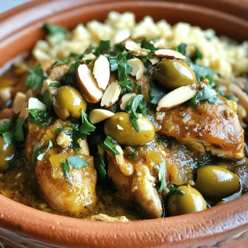 Delve into the rich and aromatic world of Moroccan cuisine with our delightful Moroccan Chicken Tagine with Olives and Lemons. This dish not only embodies the vibrant flavors of North Africa but also represents a culinary tradition that blends spices, textures, and colors in a unique way. The tagine—named after the traditional earthenware pot in which it is cooked—creates a tender, flavorful chicken dish that speaks of warmth and hospitality. It's perfect for family gatherings or a cozy dinner at home, inviting you to share the experience with loved ones.