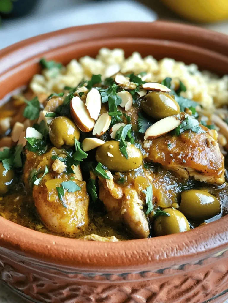 Delve into the rich and aromatic world of Moroccan cuisine with our delightful Moroccan Chicken Tagine with Olives and Lemons. This dish not only embodies the vibrant flavors of North Africa but also represents a culinary tradition that blends spices, textures, and colors in a unique way. The tagine—named after the traditional earthenware pot in which it is cooked—creates a tender, flavorful chicken dish that speaks of warmth and hospitality. It's perfect for family gatherings or a cozy dinner at home, inviting you to share the experience with loved ones.