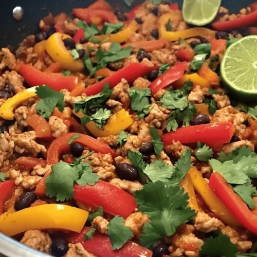 The foundation of any great dish lies in its ingredients, and Spicy Turkey & Pepper Fiesta is no exception. This recipe features a harmonious blend of ground turkey, bell peppers, onions, garlic, black beans, and diced tomatoes, each contributing unique flavors and nutritional benefits.